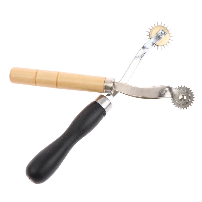 

1 PC Sewing Tool Kit accessories Handle Practical Serrate Edge Pattern Tracer Wheel,Wood+Metal