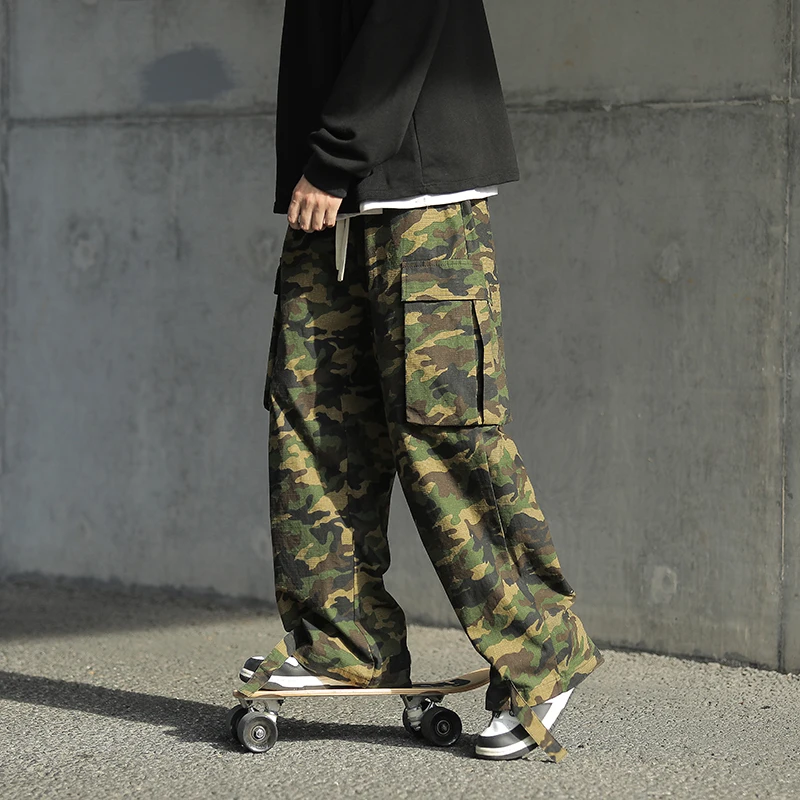 

RUIHUO Cargo Camo Pants Men Trousers Korean Streetwear Sweatpants Men Pants Chinese Size 5XL 2022 Autumn New Arrivals