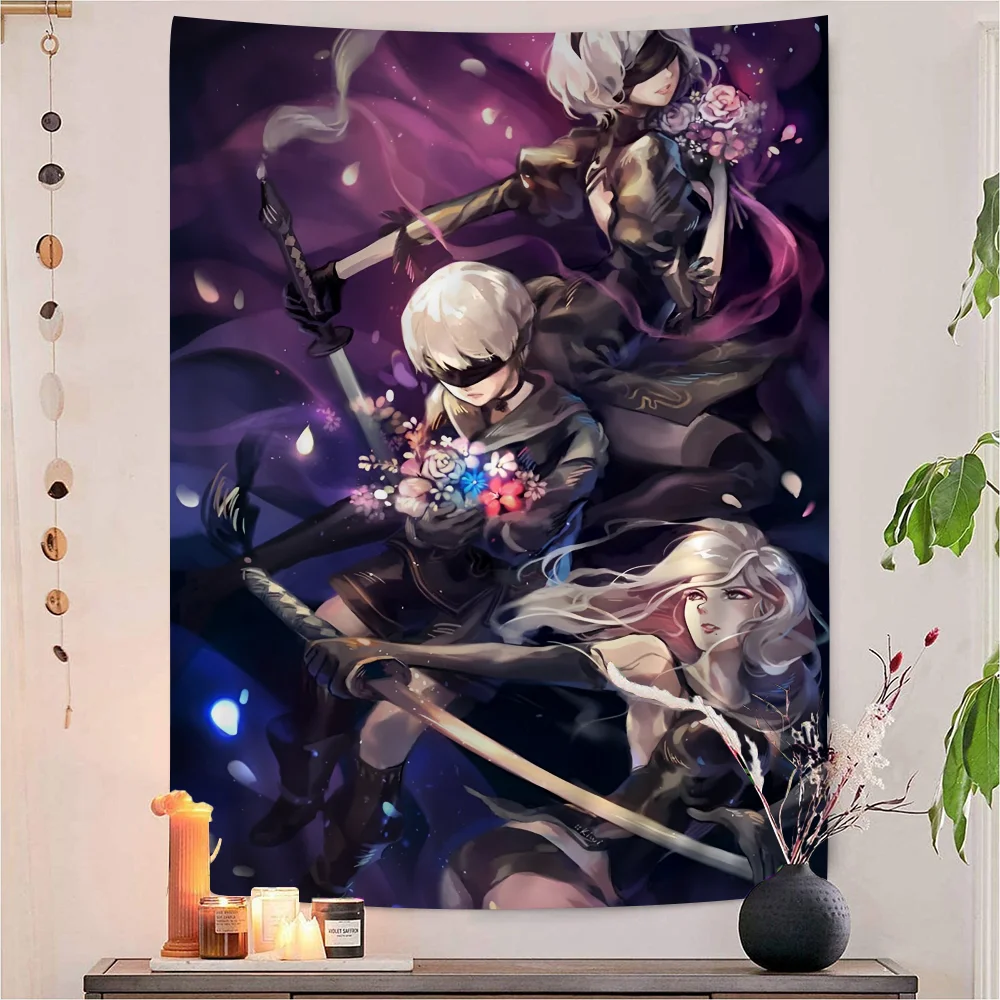 NieR Automata Большой настенный гобелен с принтом подвесной Таро хиппи настенные