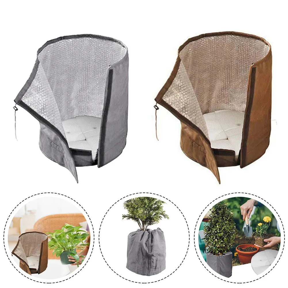

Pot Plant Protection Bag Double Layer Bubble Packaging 70 X 65 Cm/50 X 45 Cm Winter Protection For Potted Plants Plant Covers