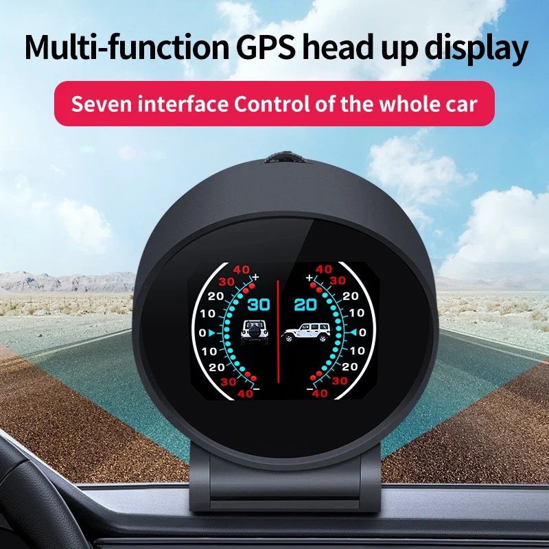 

X96 Car Inclinometer Provide Slope Angle Speed Satellite Timing GPS Off-Road Vehicle Accessories Multifunction Meter