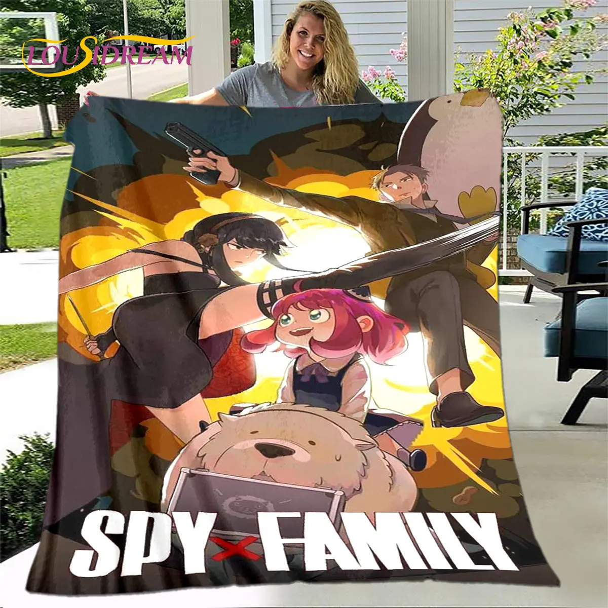 

Одеяло SPY×FAMILY в стиле аниме, фланелевое одеяло, покрывало для гостиной, спальни, кровати, дивана, пикника, Детское покрывало