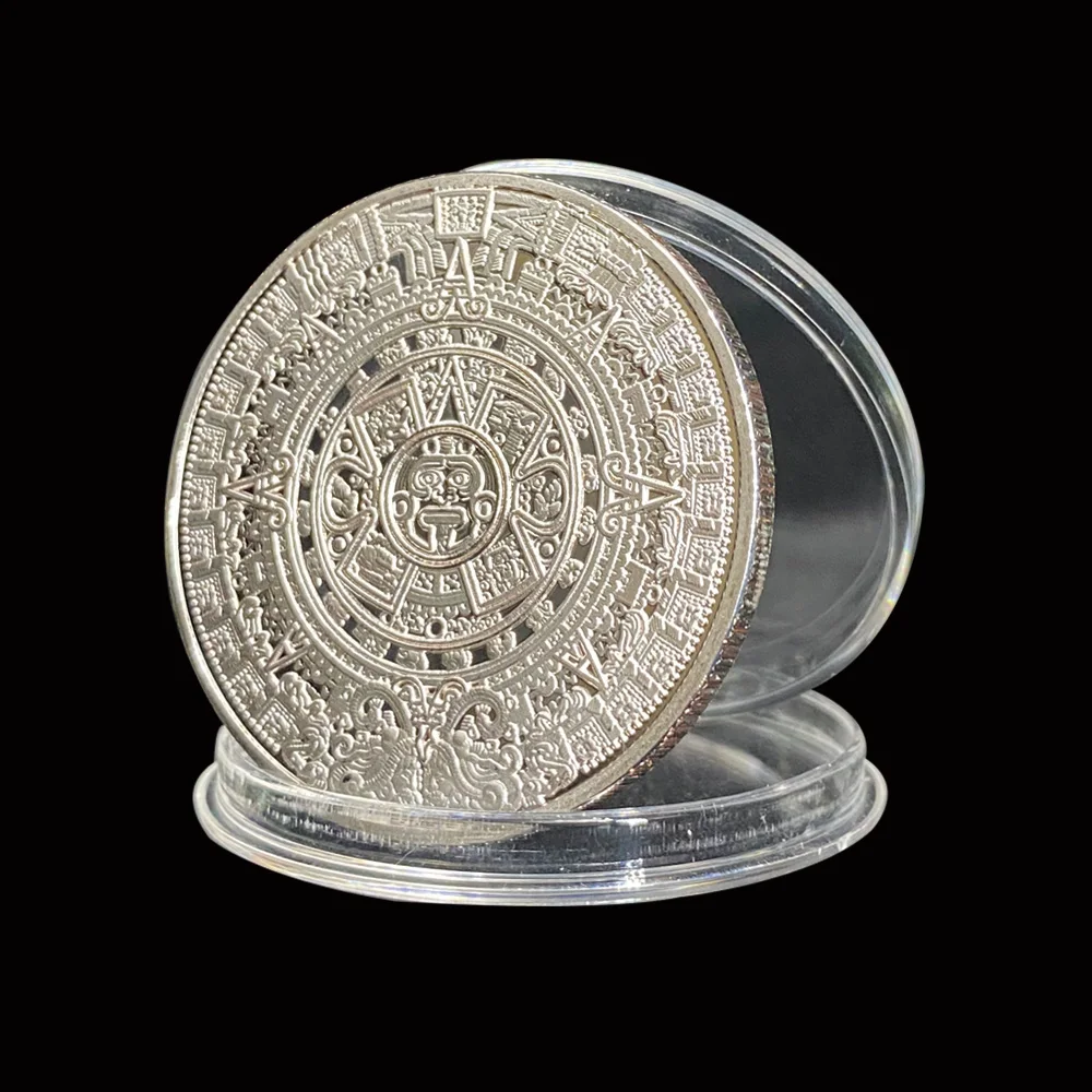 Мексиканская Серебряная монета Mayan 40*3 мм Майя важна для коллекции памятных монет
