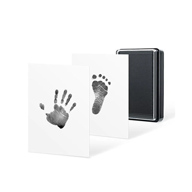Environmental-friendly Baby Care Non-Toxic Baby Handprint Footprint Imprint Kit Baby Souvenirs Casting Newborn Footprint inkpad 4