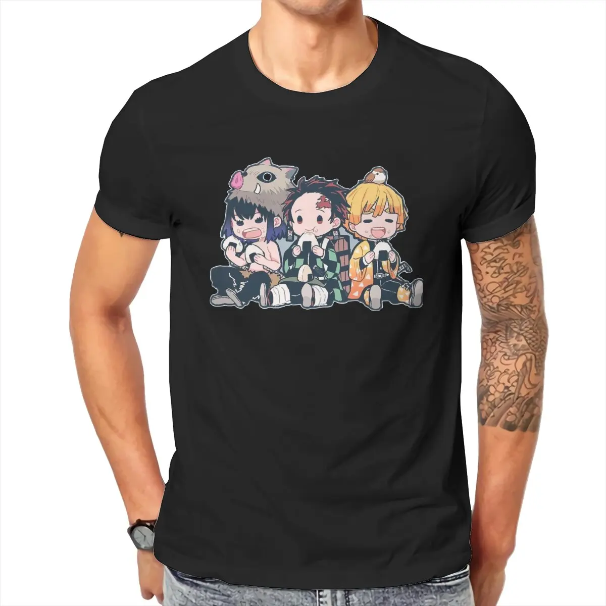 

Men's Demon Slayer Kimetsu No Yaiba T Shirt Japanese Anime Manga Tanjiro Cotton Short Sleeve Tee Shirt Graphic Printed T-Shirts