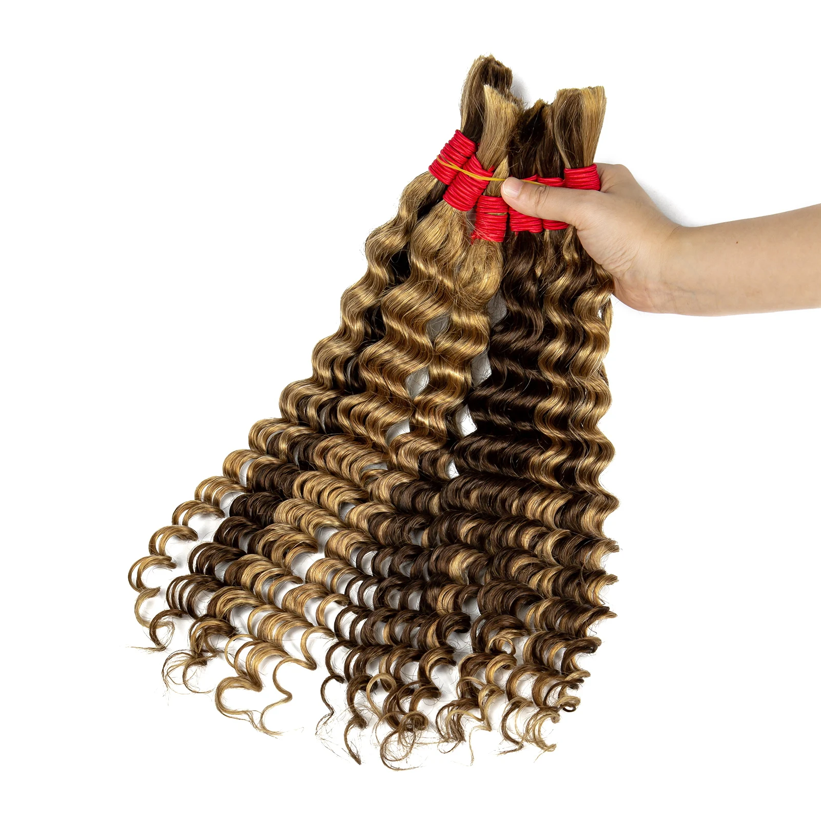 Boho Braids человеческие волосы Объемное плетение волос 100% Глубокая волна без утка