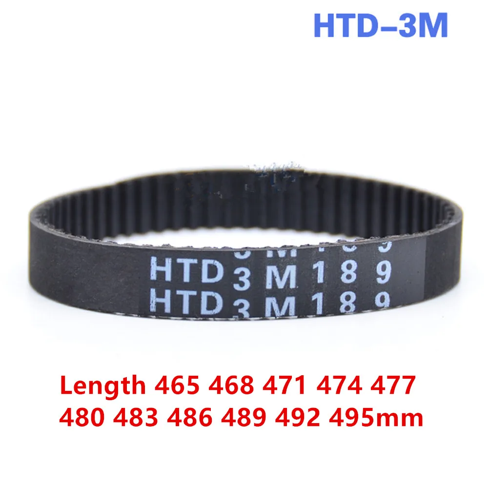 

HTD-3M резиновый закрытый контур длина 465 468 471 474 477 480 483 486 489 492 495 мм синхронный ремень шириной 10 15 мм HTD3M