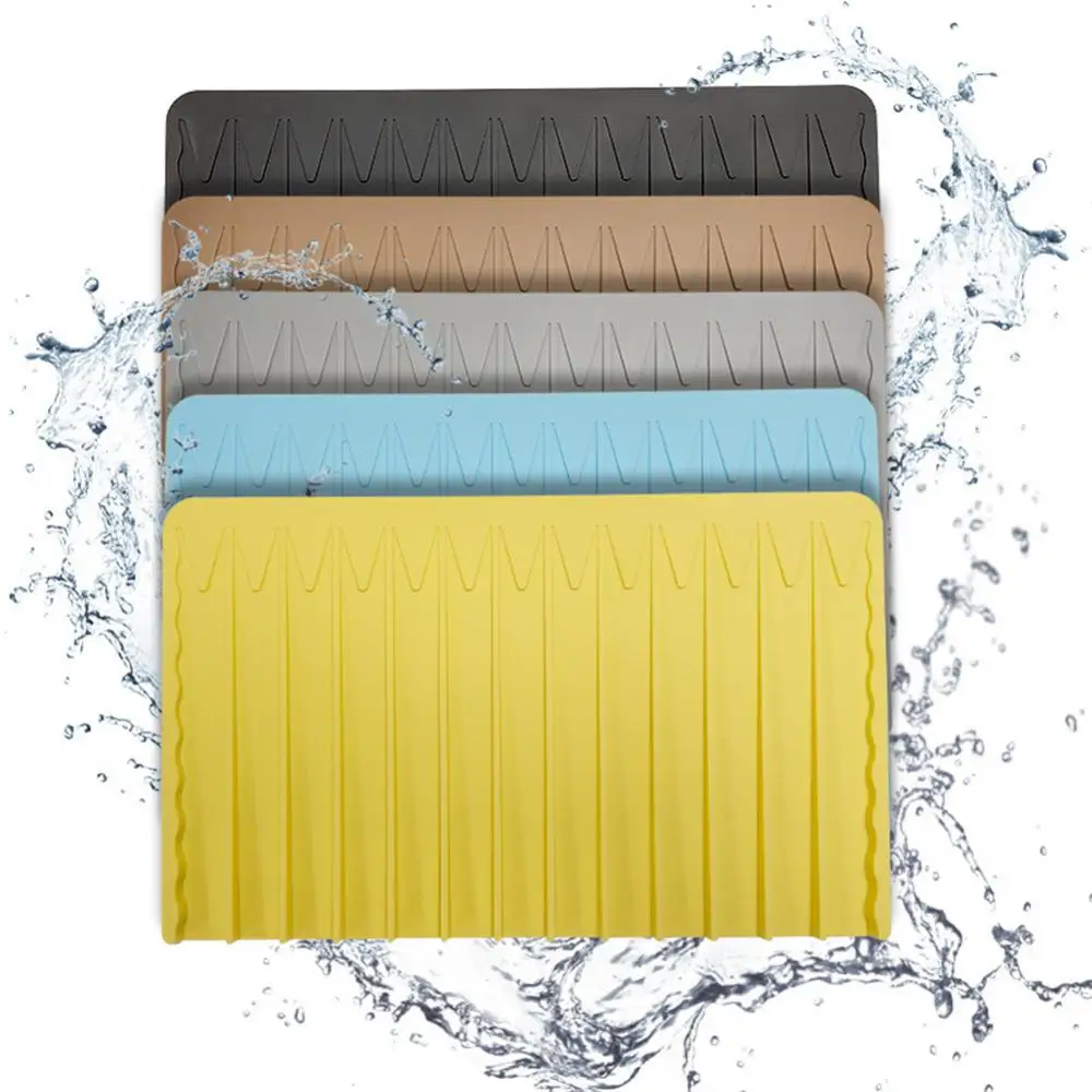 

Durable Dishwaser Cushion Pad Kitchen Bathroom Heat Resistant Dish Drying Mat Non-slip Wholesale Drainer Mat Silicone Pad