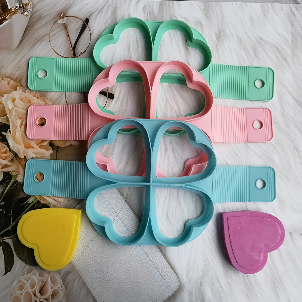 

Pancake Maker Multiple Colour 4 Holes Love Heart Shaped Silicone Baking Mold Ring Fried Egg For Family Cooking DIY Homemade Tool