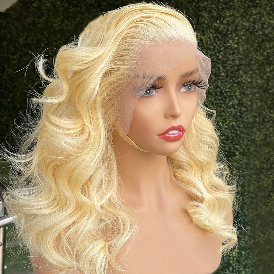Free Part 613 Blonde Glueless Body Wave HD 13x4Lace Front Mixed Human Hair Wig For Black Women Babyhair Preplucked Daily Cosplay