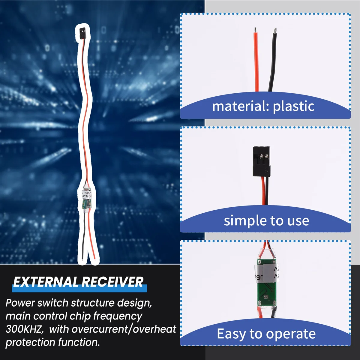 Источник питания приемника 5 В/3 А Бесщеточный ESC Внешний тип BEC Поддержка UBEC 2-6S