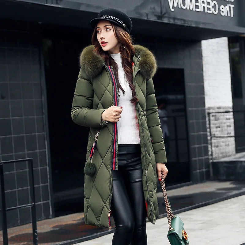 Winter Thick Jackets Coats Women Parkas Casual Outwear Female Slim Fur Hooded Parka for Ladies Women Jacket Coat Winter Jacket