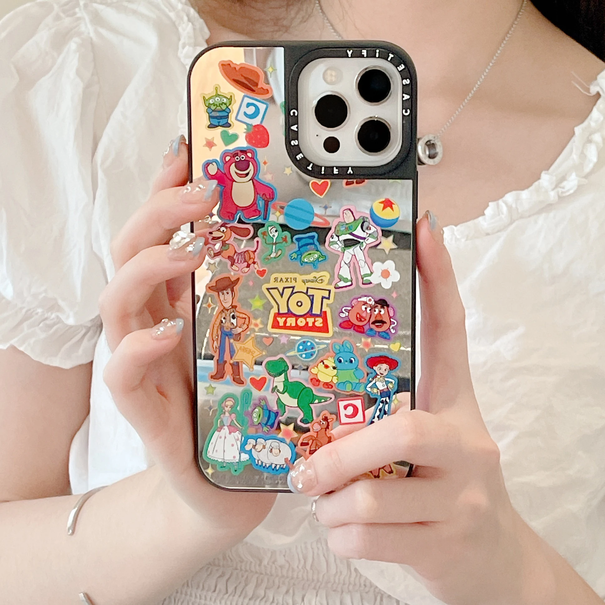 

CASETIFY Toies Stories Woodies Lotsos Mirror Phone Case for Iphone 11 12 13 14 Pro Max Plus Fashion All-inclusive Cartoon