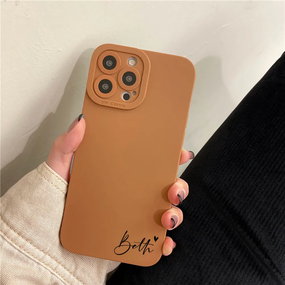 Чехол на заказ с надписью Love Name для iPhone 13 Pro Max 11 12 Mini 8 Plus роскошный силиконовый