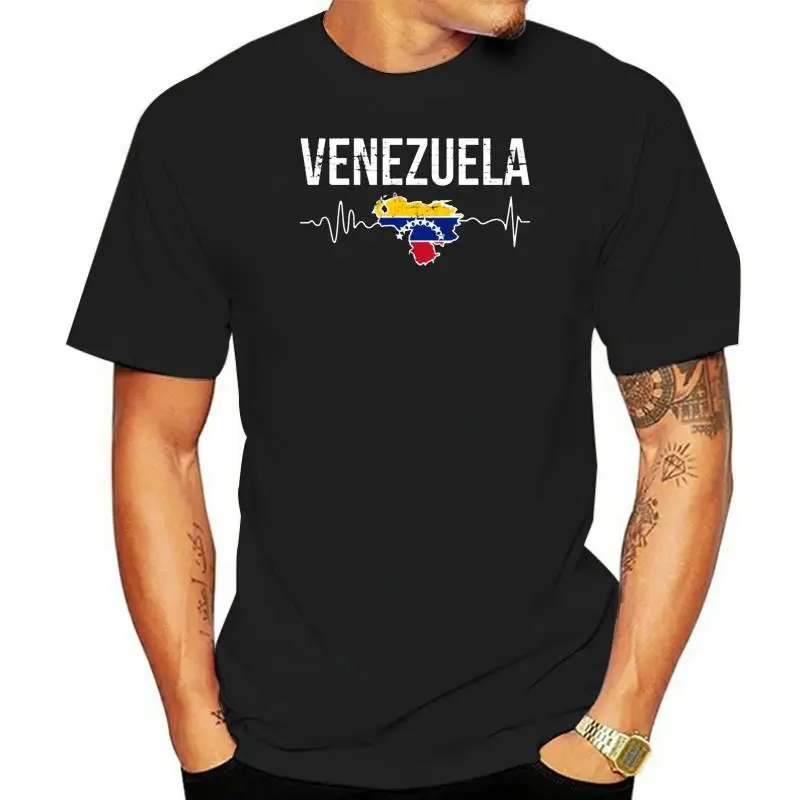 

Футболка Im American My Heart Beats для Венесуэлы, футболка с круглым вырезом для фитнеса, летняя крутая Мужская футболка