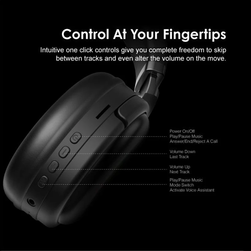 Беспроводные наушники Oraimo OEB-H89D BoomPop BT мощные басовые стерео музыкальные с