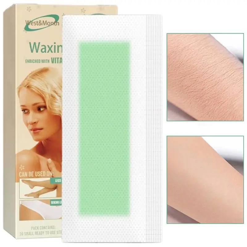 

Body Wax Strips Wax Hair Removal Kit 20 Count Body Facial Wax Strips For Women Quick Remove Hair Bikini Wax Kit For Women
