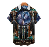 summer 2022 unisex shirt hawaii 3d hunting t shirt lapel button breathable loose 5xl