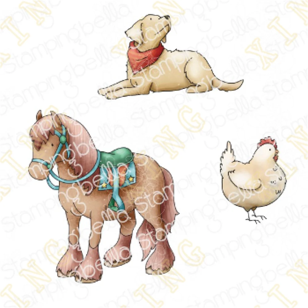 

Uptown Cowboy Pets 2022 New Arrival Metal Cutting Dies and Clear Stamps for Diy Photo Album Handmade Paper Card Decoration