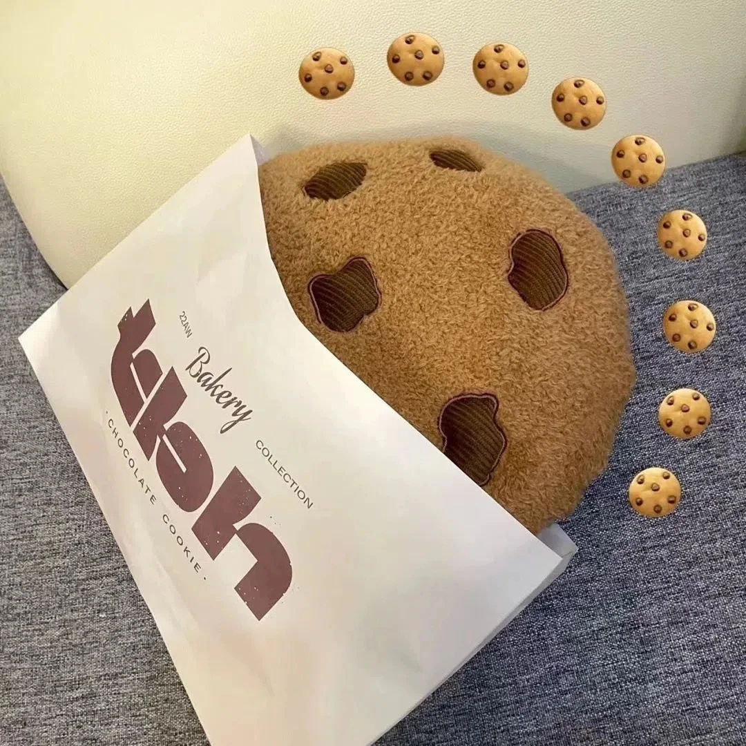

28/45cm Cute Cookie Biscuit Plush Pillow Soft Cotton Kid Nap Pillow Simulated Biscuits Stuffed Plush Toys Children Birthday Gift