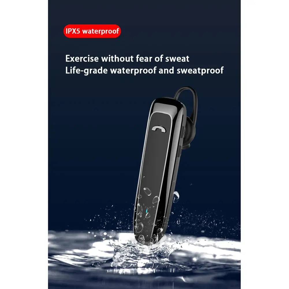 

Wireless Bluetooth-compatible Headset Single Ear Handsfree Call Noise Reduction Business Earphone In-ear Sports F8