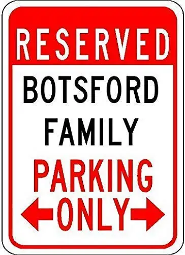 

Retro Vintage Bar Metal Sign 12 x 8 Inches Botsford Family Parking Tin Wall Signs Retro Iron Painting Hanging for Bar Cafe Store