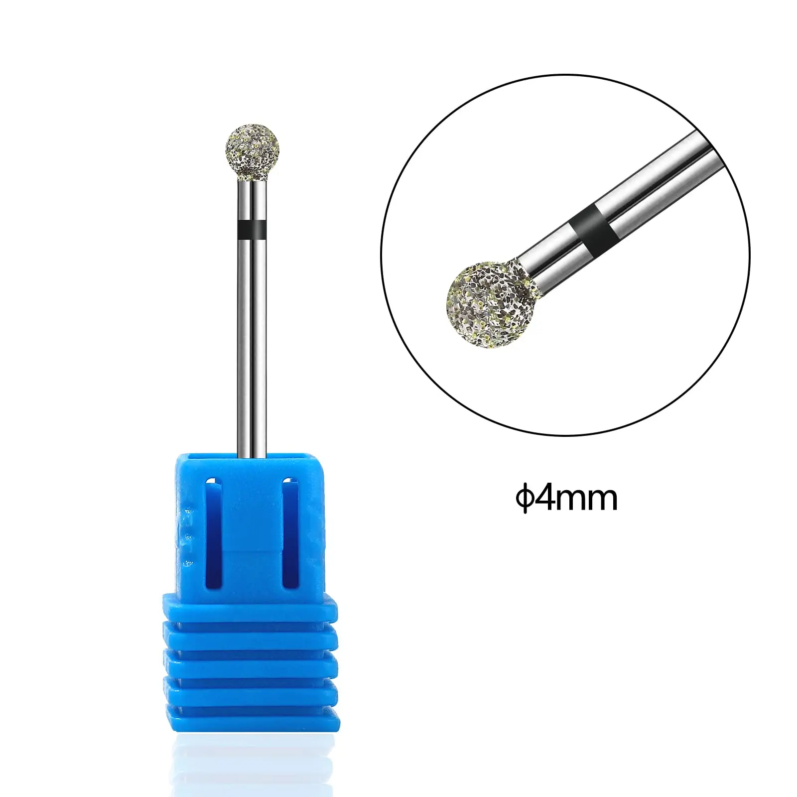 

Professional 3/32” Diamond Cuticle Nail Drill Bits for Acrylic Gel Nails Ball Bit Manicure Pedicure Shape Remove Tools