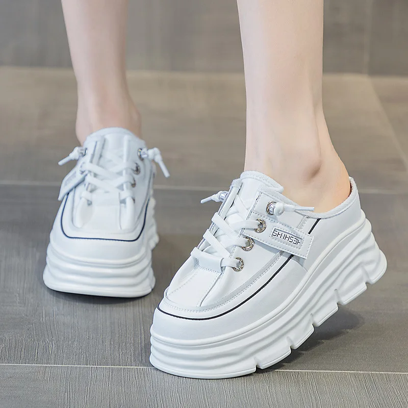 Женские босоножки на танкетке 8 см натуральная кожа повседневные сандалии