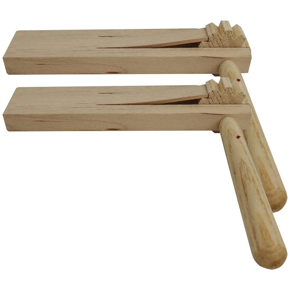 

Noise Kidsmakersmaker Castanets Sporting Wood Instruments Musical Rotary Educational Manual Wooden Ratchet Events