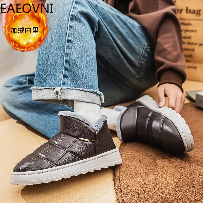 Мужские зимние ботинки бархатные утепленные мужские с инструментами теплая