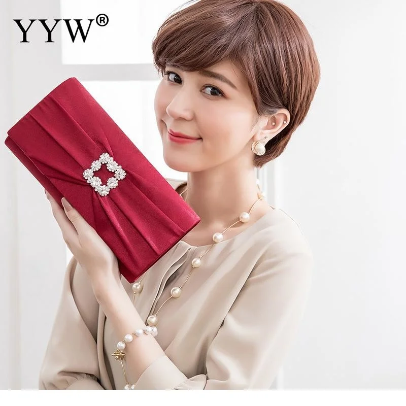 

Elegant Rhinestone Women Evening Clutches Bag Diamonds Korean Female 2023 Bag Ladies Envelope Purse For Party Handbags Grey