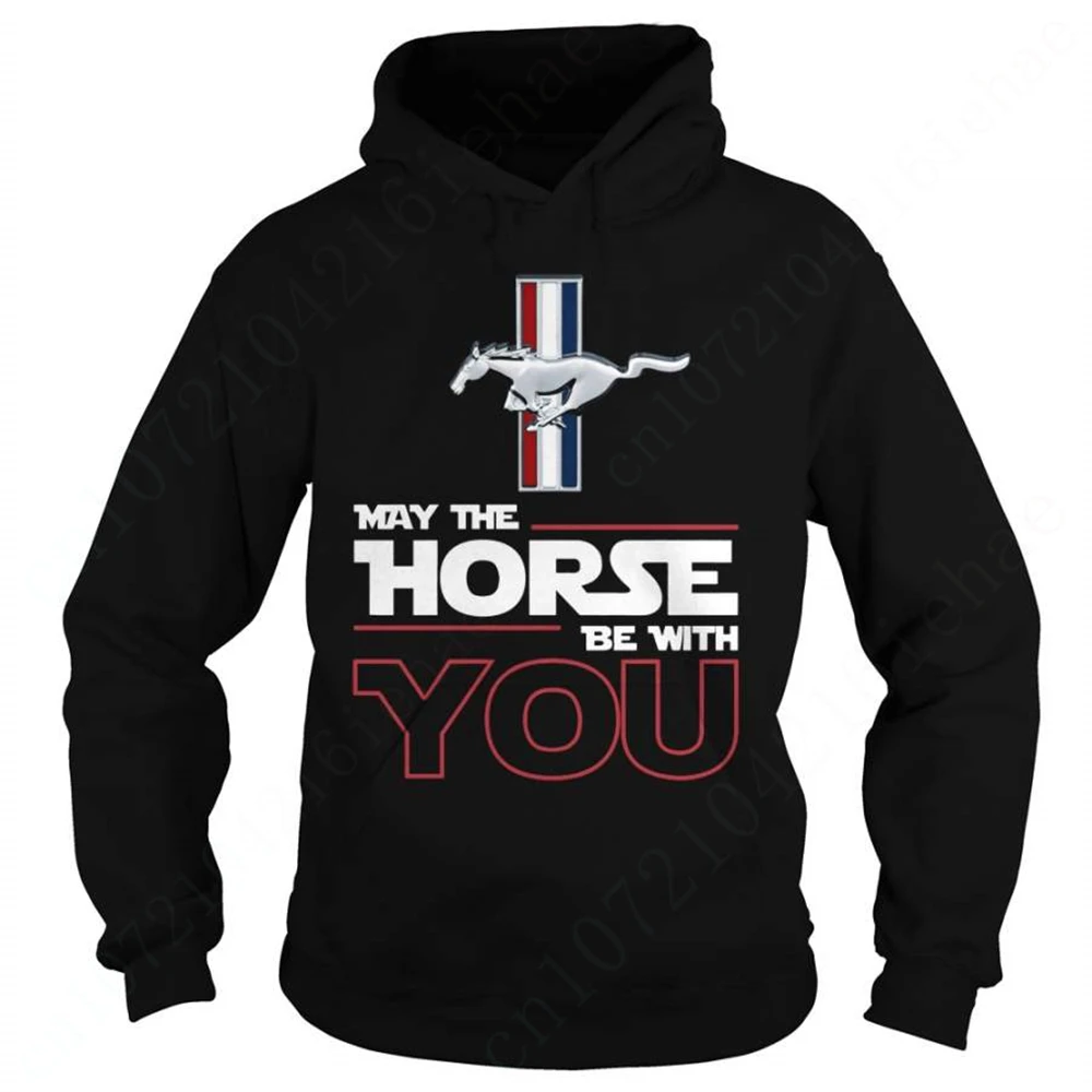 

Mustang Anime Hoodies For Men Women Harajuku Zip Hoodies Casual Sweatshirt Top Solid Color Essentials Pullover Unisex Clothing