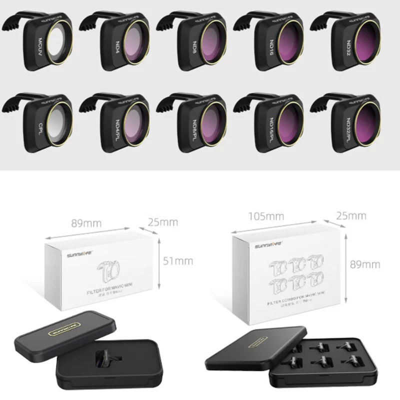 Фильтр объектива для камеры DJI Mavic Mini 2 /MINI SE MCUV ND4 ND8 ND16 ND32 CPL ND/PL |