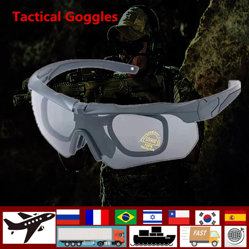 

Safety glasses TR90 military glasses 3/5 military anti-collision glasses sports sunglasses men's tactical sunglasses