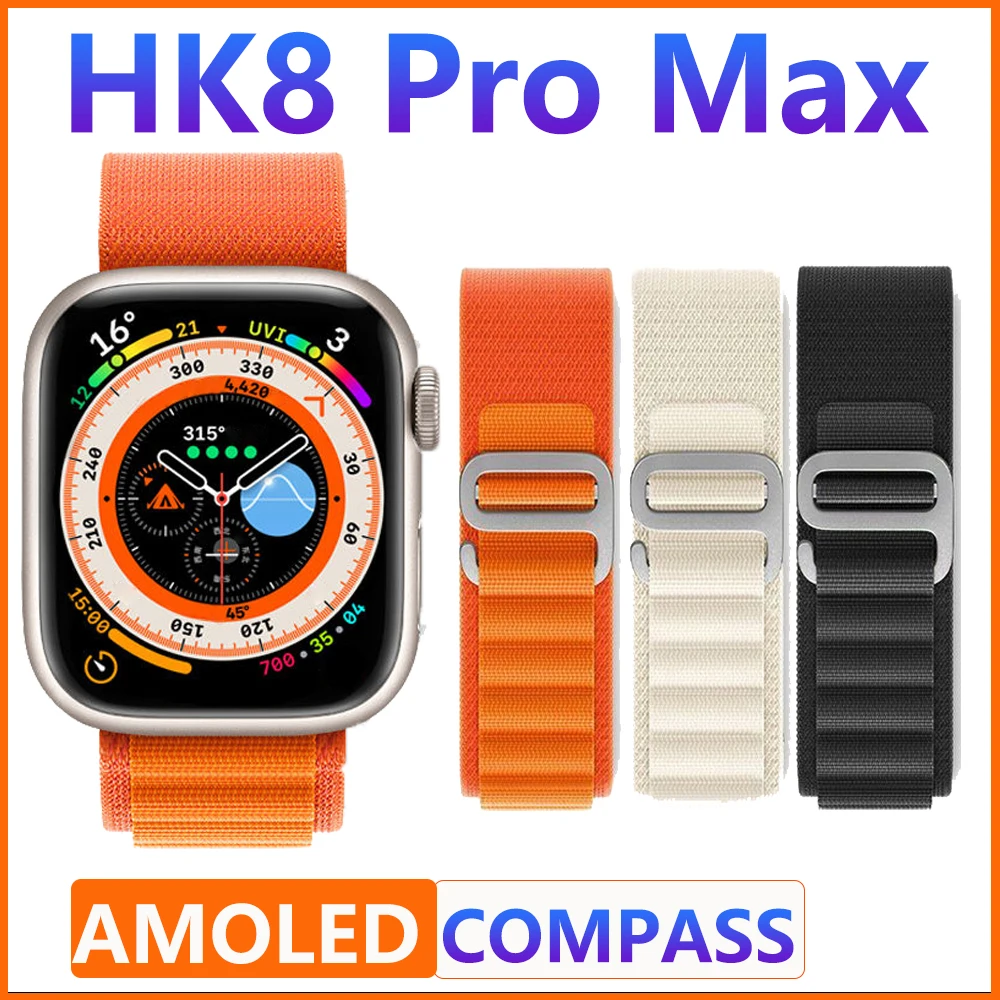 

Смарт-часы HK8 Pro Max Ultra AMOLED, умные часы серии 8 Ultra, 49 мм, 2023 дюйма, Bluetooth, функция звонков, строчный компас, Смарт-часы для мужчин и женщин Pk IWO H11 ZD8