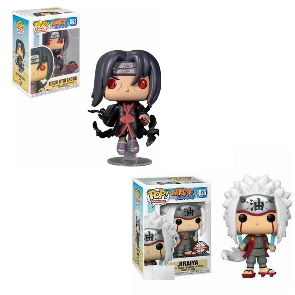 FUNKO POP Jp Аниме Наруто JIRAIYA 1025 # ITACHI с воронами 1022 # Горячая тема Виниловая фигурка куклы экшн-игрушки Фигурки Модели игрушки