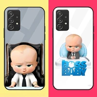 cute the boss baby phone case for samsung s20 s21 s22 s30 pro ultra plus s7edge s8 s9 s10e plus tempered glass funda cover