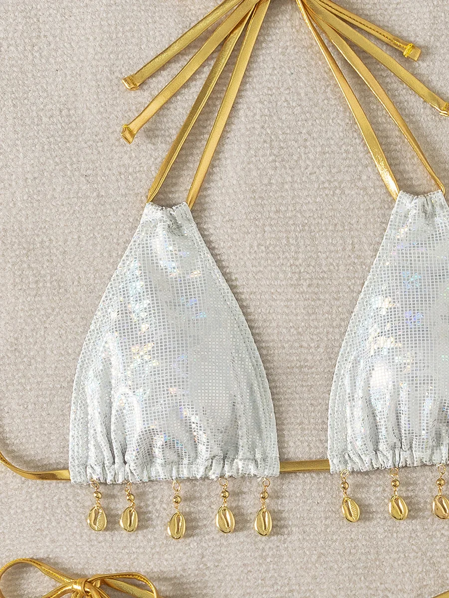 Paunikix Shiny Snake Skin Bikinis