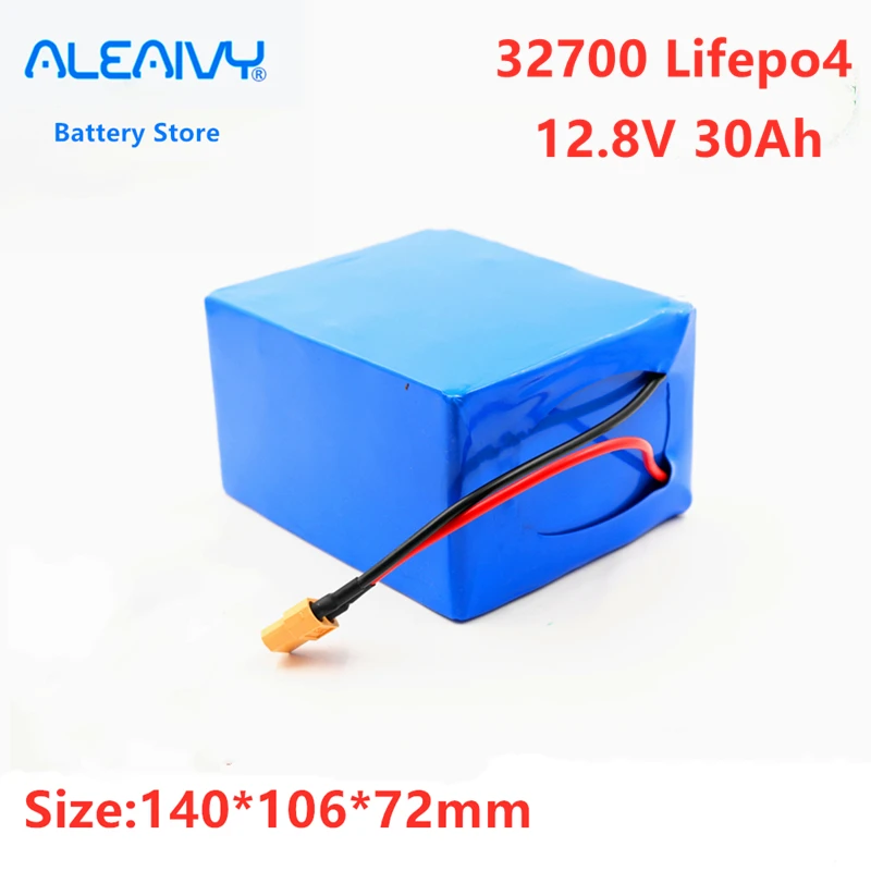 

ALEAIVY 32700 Lifepo4 Battery Pack 4S3P 12.8V 30Ah with4S 40A Balanced BMS for Electric Boat and Uninterrupted Power Supply 12V