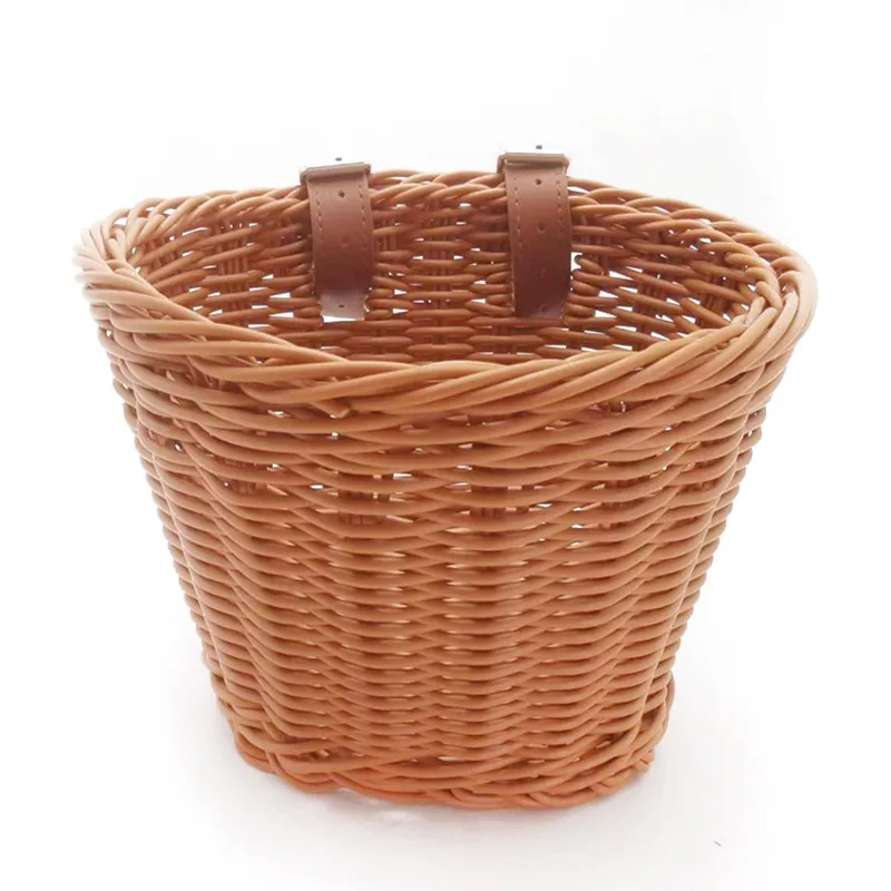 Велосипедная корзина из ротанга Тканое хранилище для велосипеда передняя на