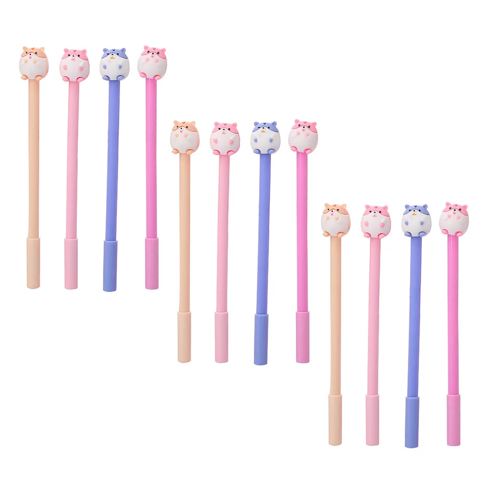 

12Pcs Medium Point Pens Household Kids Pens Cartoon Handwriting Pens Writing Accessory