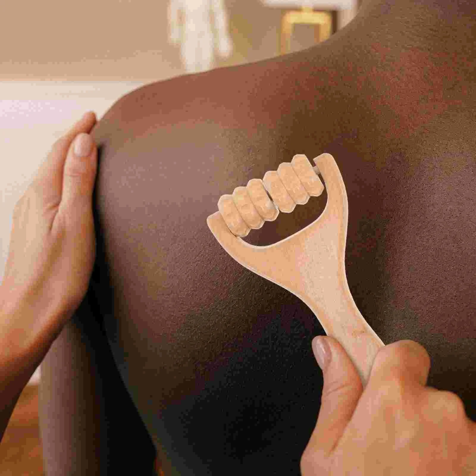 3 шт. массажер для лица и ног подошвенный фасциит шеи плечо деревянный роликовый