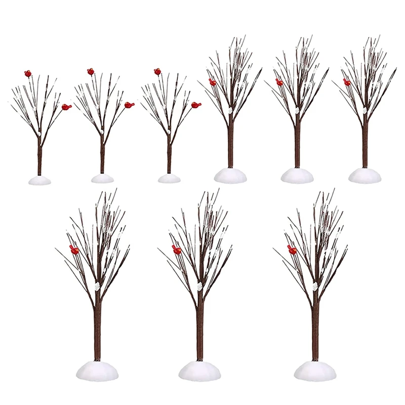 

-9Pcs Christmas Bare Branch Trees Artificial Trees Winter Display Decor Trees For Garden Christmas Fireplace Fairy Decor