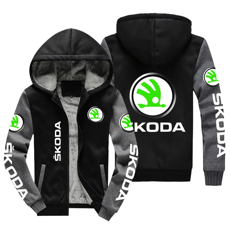 

Куртка мужская зимняя с длинным рукавом и логотипом Skoda