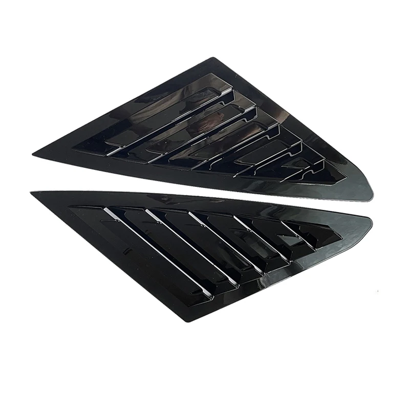 

Для Ford Focus Sedan 2012-2018 Автомобильная задняя жалюзи, боковая затвор, четверть крышка, наклейка, вентиляционное отверстие, совок, ABS, углеродное волокно, черный