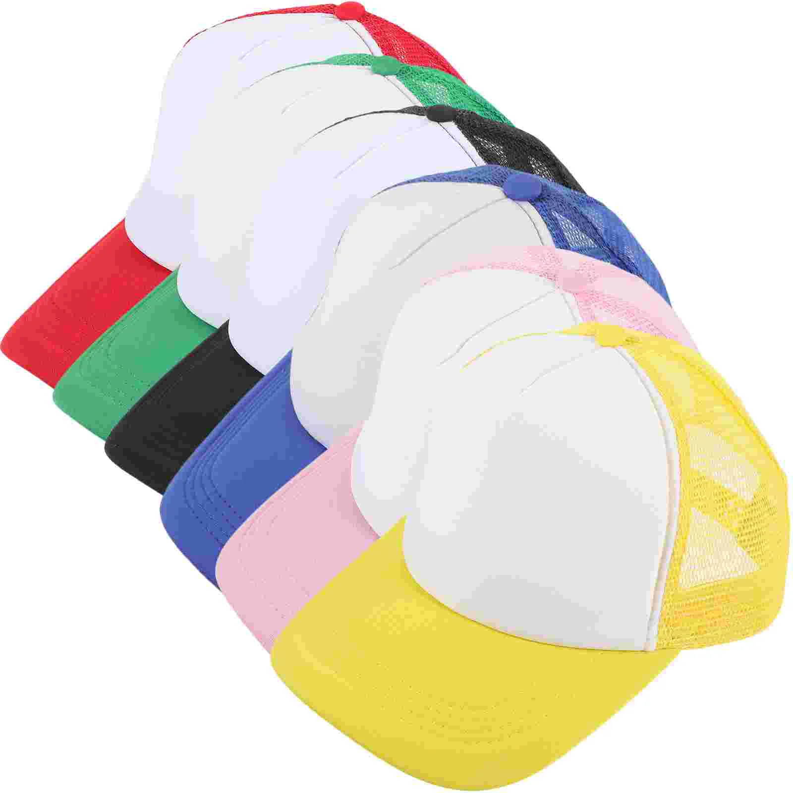 

6 Pcs Light Board Cap Blank Baseball Hats Youth Caps Men Sublimation Bulk Peaked Heat Transfer