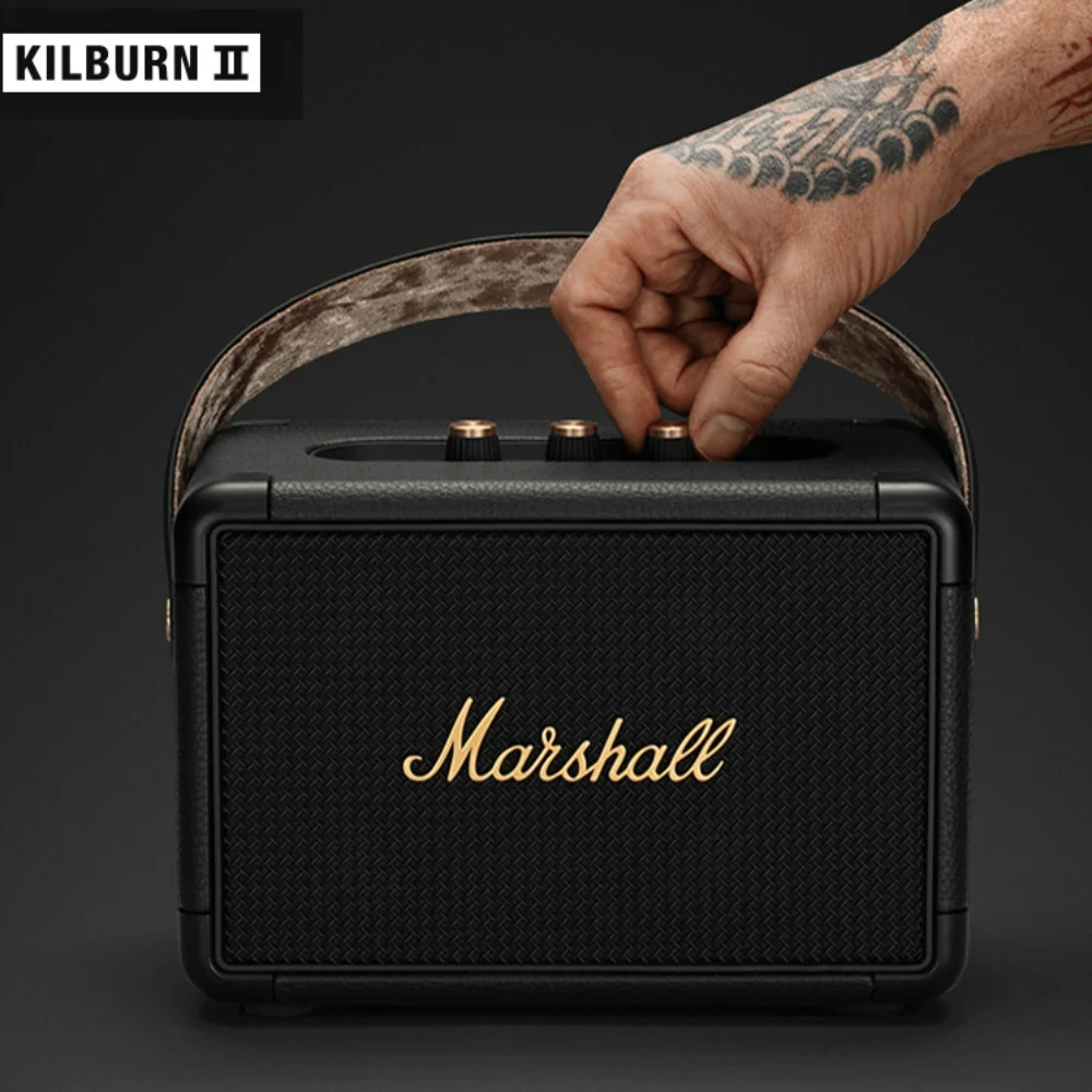 

Marshall Kilburn II Waterproof Wireless Bluetooth 5.0 Speaker IPX4 Retro Deep Heavy Subwoofer Outdoor Travel Portable Portable