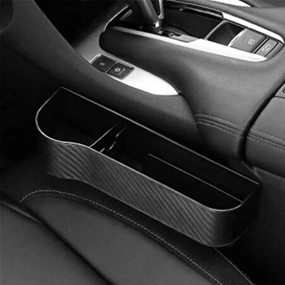 

Seat Universal Storage Space Carbon Fiber Plastic Seat Gap Storage Box Multifunctional Organizer Side Mobile Phone Card Pock