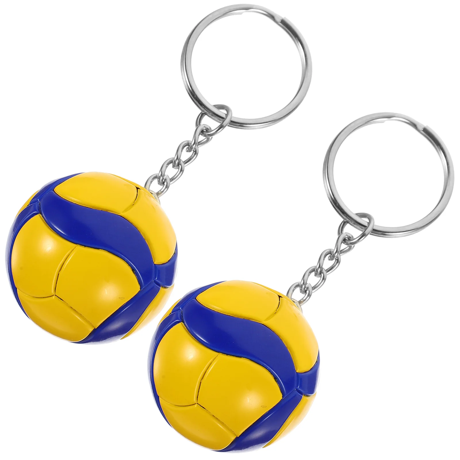

2 Pcs Volleyball Model Toy Compact Keychain Adorable Children Purse Bag Supply Car Keys Hanging Multi-function
