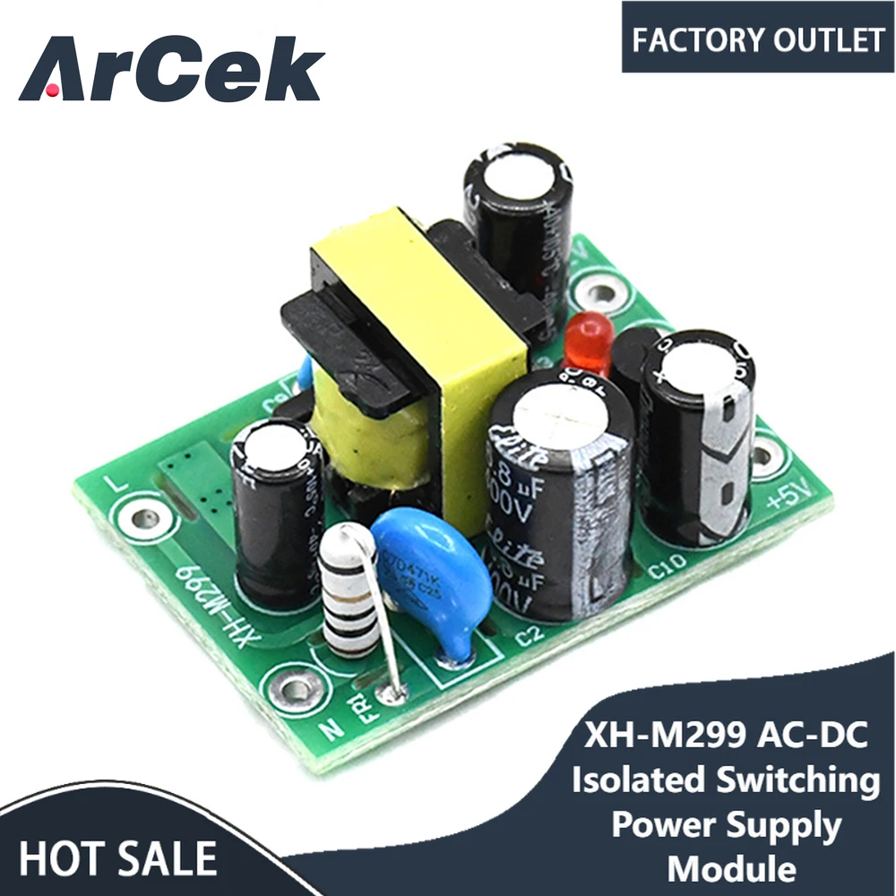 

XH-M299 AC-DC изолированный модуль импульсного источника питания, печатная плата с двойным выходом переменного тока 110-220 В в постоянный ток 5 В, 12 В, а + 5 В